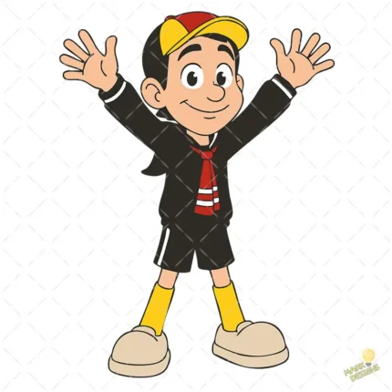 Quico El Chavo Animado Vector de Personaje Clásico para Sublimación