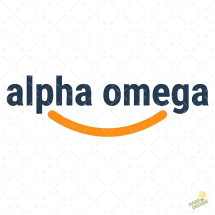 Vector Alpha Omega Estilo Parodia Amazon para Sublimación
