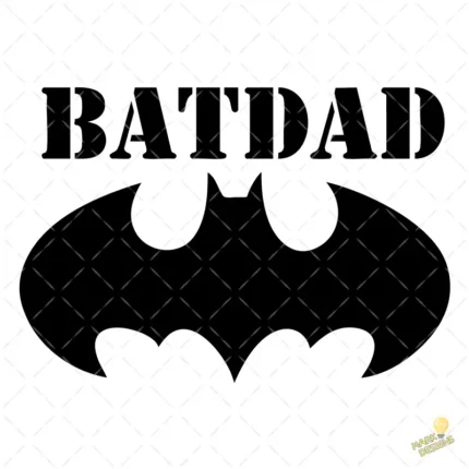 Vector Batdad Estilo Batman para Sublimación y Estampado