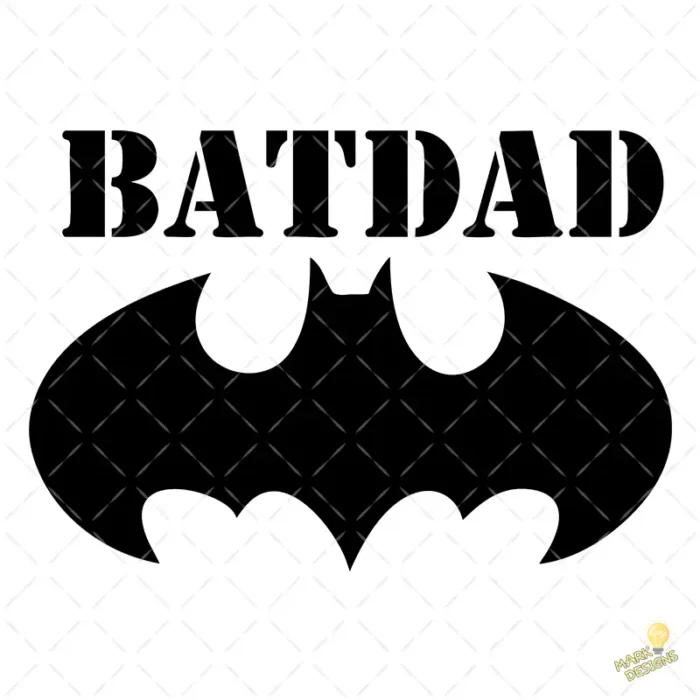 Vector Batdad Estilo Batman para Sublimación y Estampado