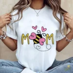 Vector Bee Mom Abeja con Corazones Diseño para Sublimación