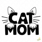 Vector Cat Mom Diseño Gatuno Minimalista para Sublimación