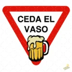 Vector Ceda el Vaso Señal Cerveza Diseño para Sublimación Chopp
