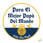 Vector Cerveza El Mejor Papá del Mundo para Sublimación