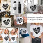 Vector Con Amor Eterno Te He Amado Corazón Retro Groovy