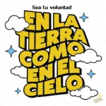 Vector Cristiano En la Tierra como en el Cielo Estilo Urbano para Sublimación