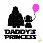 Vector Daddy's Princess Darth Vader y Leia para Sublimación