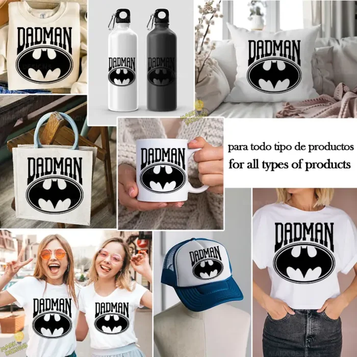 Vector Dadman Estilo Batman para Sublimación y Estampado