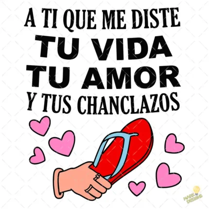 Vector Divertido Mamá Gracias por tus Chanclazos para Sublimación