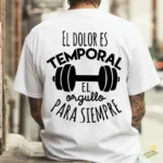 Vector El Dolor es Temporal con Pesa para Sublimación de Gym