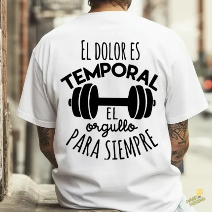 Vector El Dolor es Temporal con Pesa para Sublimación de Gym