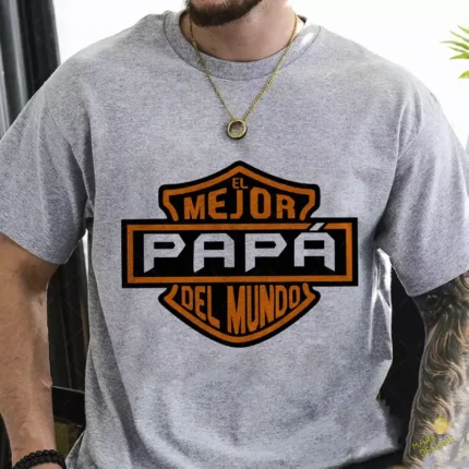 Vector El Mejor Papá del Mundo Estilo Motero para Sublimación