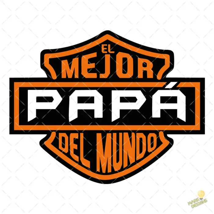 Vector El Mejor Papá del Mundo Estilo Motero para Sublimación