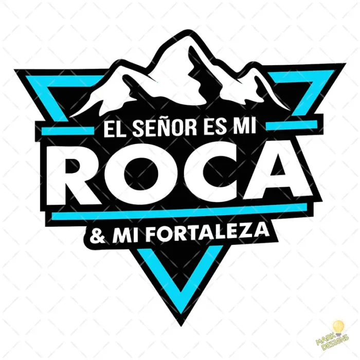 Vector El Señor es mi Roca y mi Fortaleza Montañas para Sublimación