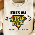 Vector Eres mi Super Papá Escudo Cómic para Sublimación