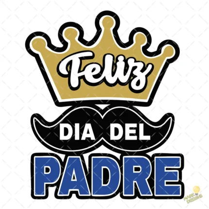 Vector Feliz Día del Padre Corona de Rey para Sublimación