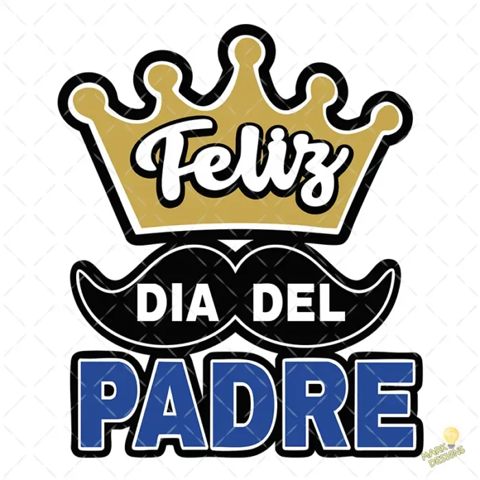 Vector Feliz Día del Padre Corona de Rey para Sublimación