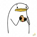 Vector Flork Comiendo Hamburguesa Diseño para Sublimación Humor