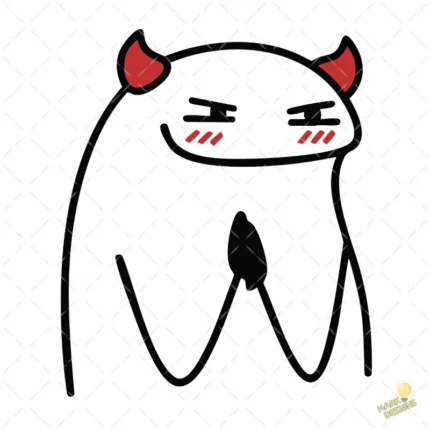 Vector Flork Diablito Coqueto Diseño para Sublimación Humor Parejas