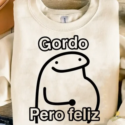 Vector Flork Gordo Pero Feliz Diseño para Sublimación Humor Comida