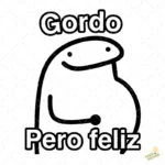 Vector Flork Gordo Pero Feliz Diseño para Sublimación Humor Comida