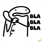 Vector Flork Hablando por Teléfono Bla Bla Bla Diseño Sublimación