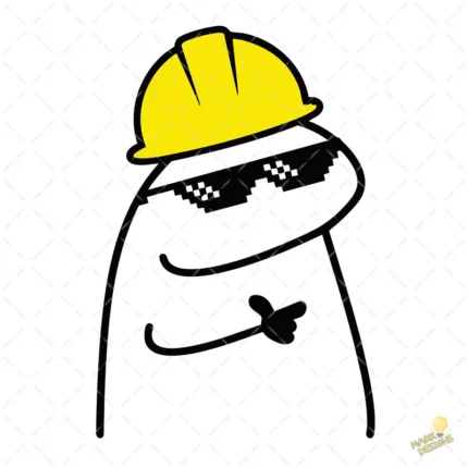 Vector Flork Ingeniero Constructor Arquitecto Casco Amarillo Sublimación