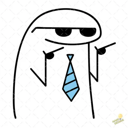 Vector Flork Jefe con Corbata y Lentes Diseño Sublimación Humor