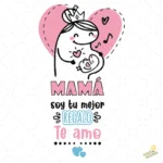 Vector Flork Mamá soy tu mejor regalo Diseño para Sublimar