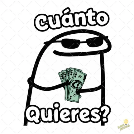 Vector Flork Millonario con Dinero Diseño para Sublimación Humor