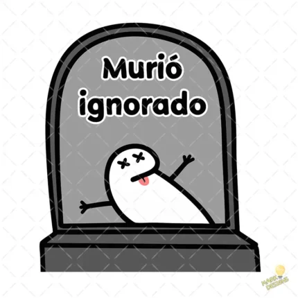 Vector Flork Murió Ignorado Lápida Diseño para Sublimación Humor