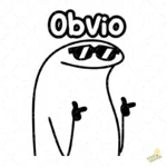 Vector Flork Obvio con Lentes de Sol Diseño para Sublimación Humor