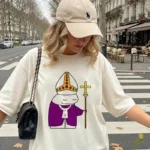 Vector Flork Papa Obispo con Báculo Diseño para Sublimación Humor