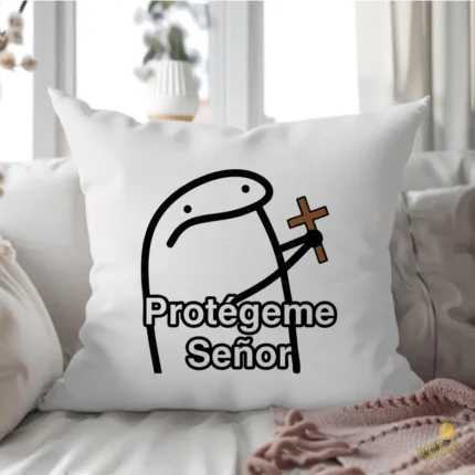 Vector Flork Protégeme Señor con Cruz Diseño para Sublimación Humor