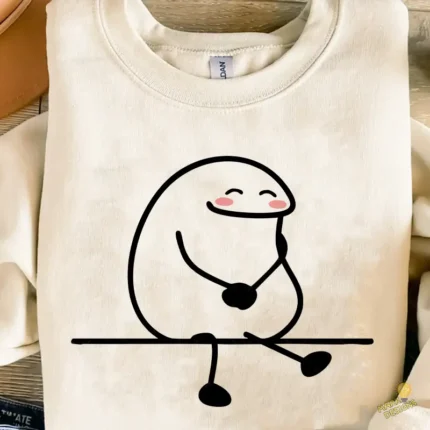 Vector Flork Sentado Sonrojado Tierno Diseño para Sublimación