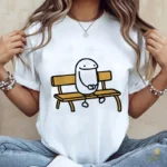 Vector Flork Sentado en Banca Diseño Relajado para Sublimación