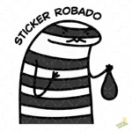 Vector Flork Sticker Robado Ladrón Diseño para Sublimación Humor