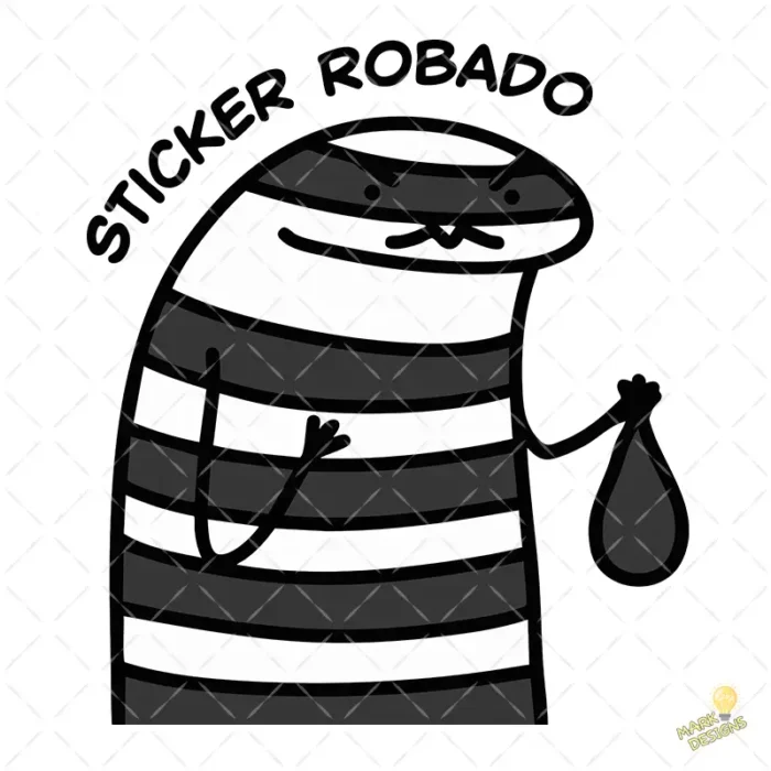 Vector Flork Sticker Robado Ladrón Diseño para Sublimación Humor