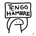 Vector Flork Tengo Hambre Cartel Diseño para Sublimación Humor