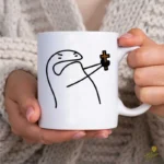 Vector Flork con Cruz Humor Exorcismo Diseño para Sublimación