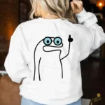 Vector Flork con Lentes Dedo Arriba Diseño para Sublimación Nerd