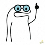 Vector Flork con Lentes Dedo Arriba Diseño para Sublimación Nerd