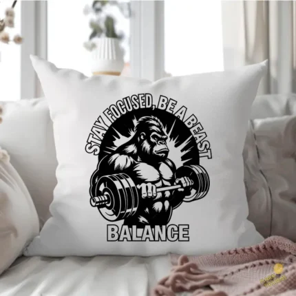 Vector Gorila Gym Stay Focused Be A Beast para Sublimación y Estampados