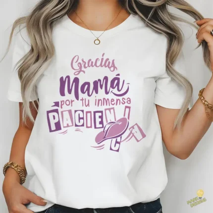 Vector Gracias Mamá por tu Paciencia Chancla para Sublimación