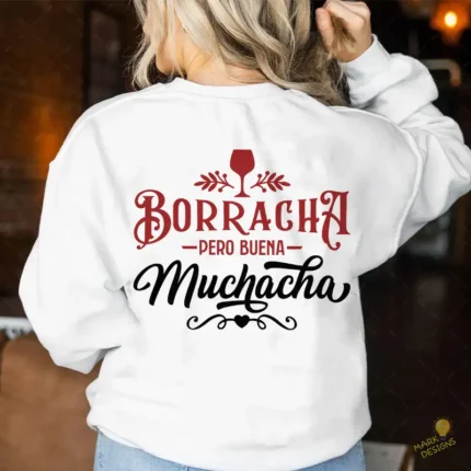 Vector Gratis Borracha Pero Buena Muchacha Diseño para Sublimación