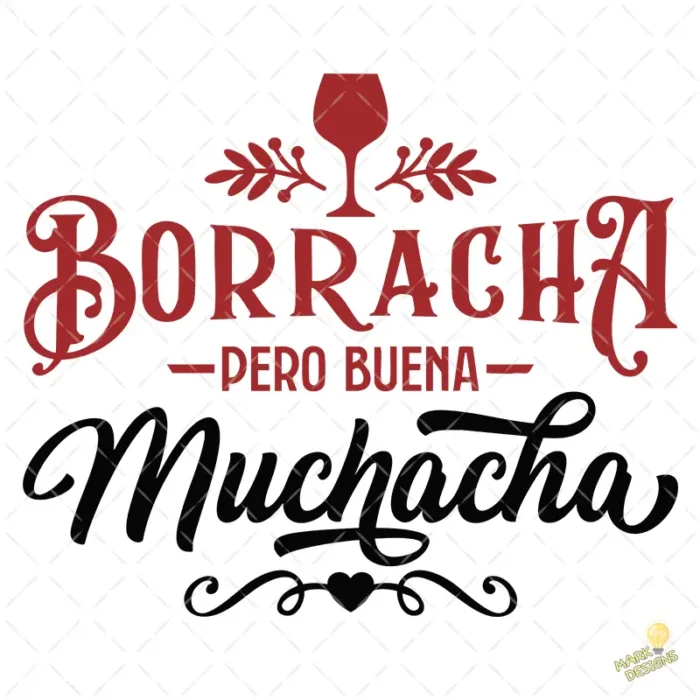 Vector Gratis Borracha Pero Buena Muchacha Diseño para Sublimación
