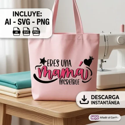 Vector Gratis Eres una Mamá Increíble Diseño para Sublimación