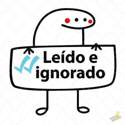 Vector Gratis Flork Leído e Ignorado Diseño para Sublimación Humor