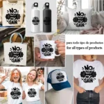 Vector Gratis No Pain No Gain Diseño Gym para Sublimación y Vinilo