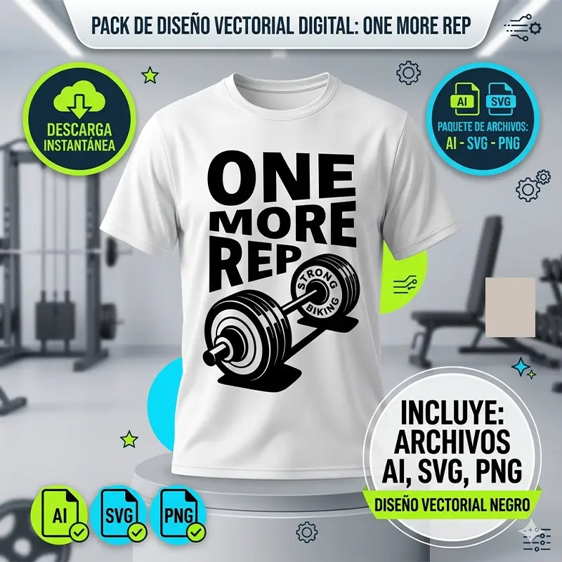 Vector Gratis One More Rep Diseño Gym para Sublimación y Vinilo1 Vector Gratis One More Rep Diseño Gym para Sublimación y Vinilo